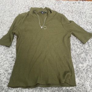 Haute Monde Olive Green Shirt